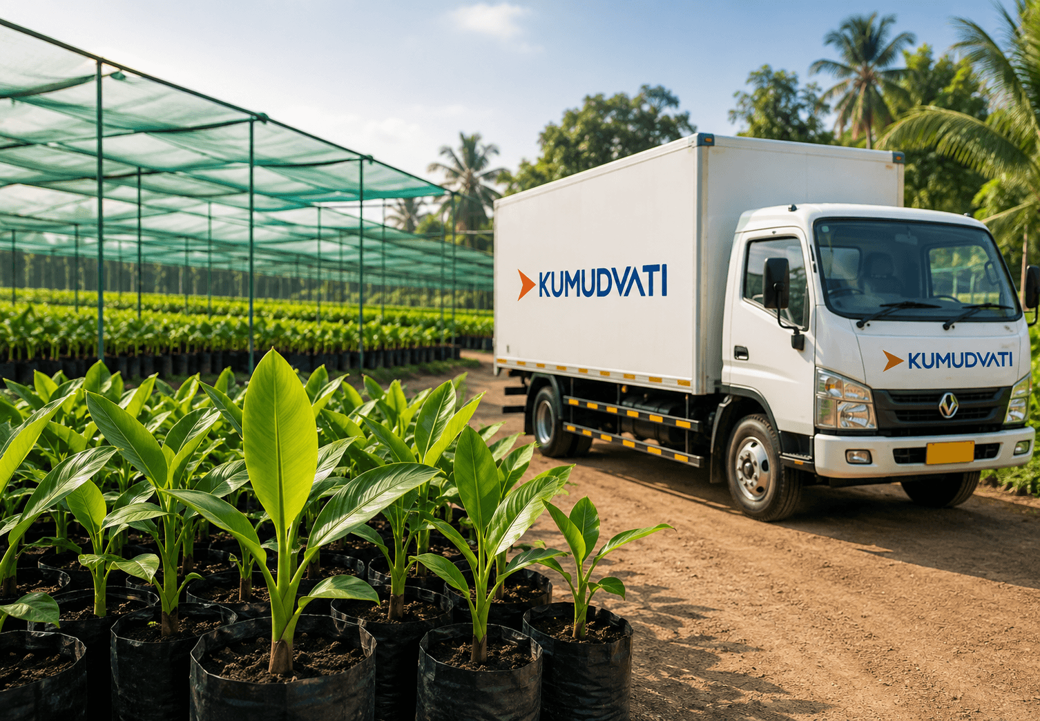 Banana tissue culture plants in a nursery